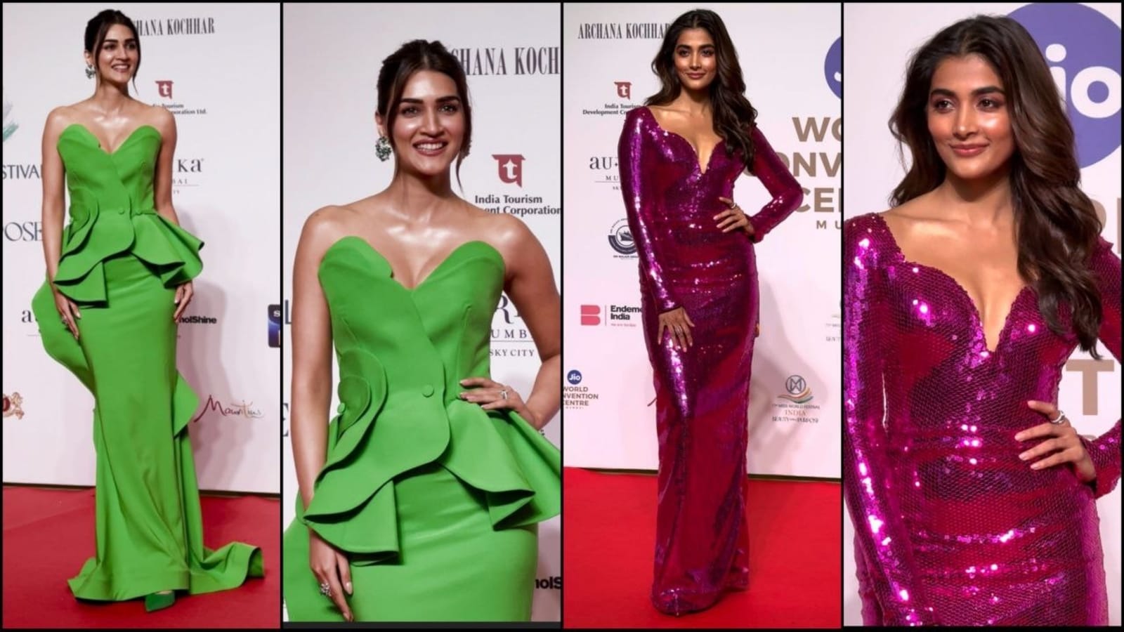 Miss World 2024 Kriti Sanon stuns in green, Pooja Hegde dazzles in